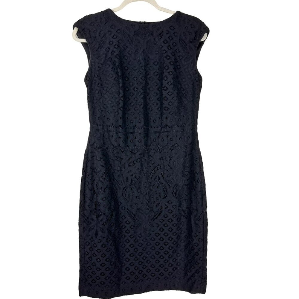 Ralph Lauren Formal Black Lace Shift Sleeveless Dress Size 8 - Picture 1 of 10